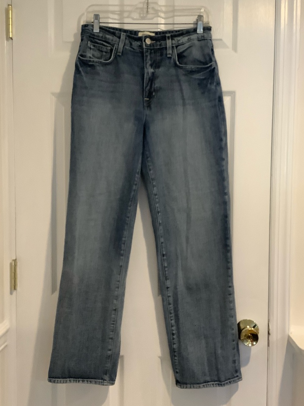 L’AGENCE Women’s 100% Cotton Jones Ultra High Rise Straight Leg Blue Jeans  27